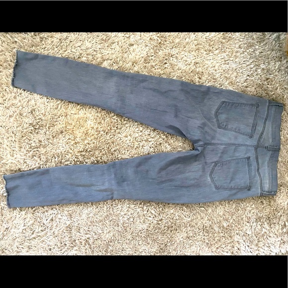 J Brand buttery smooth pale indigo / gray distressed high rise jeans. Worn twice - Picture 2 of 5